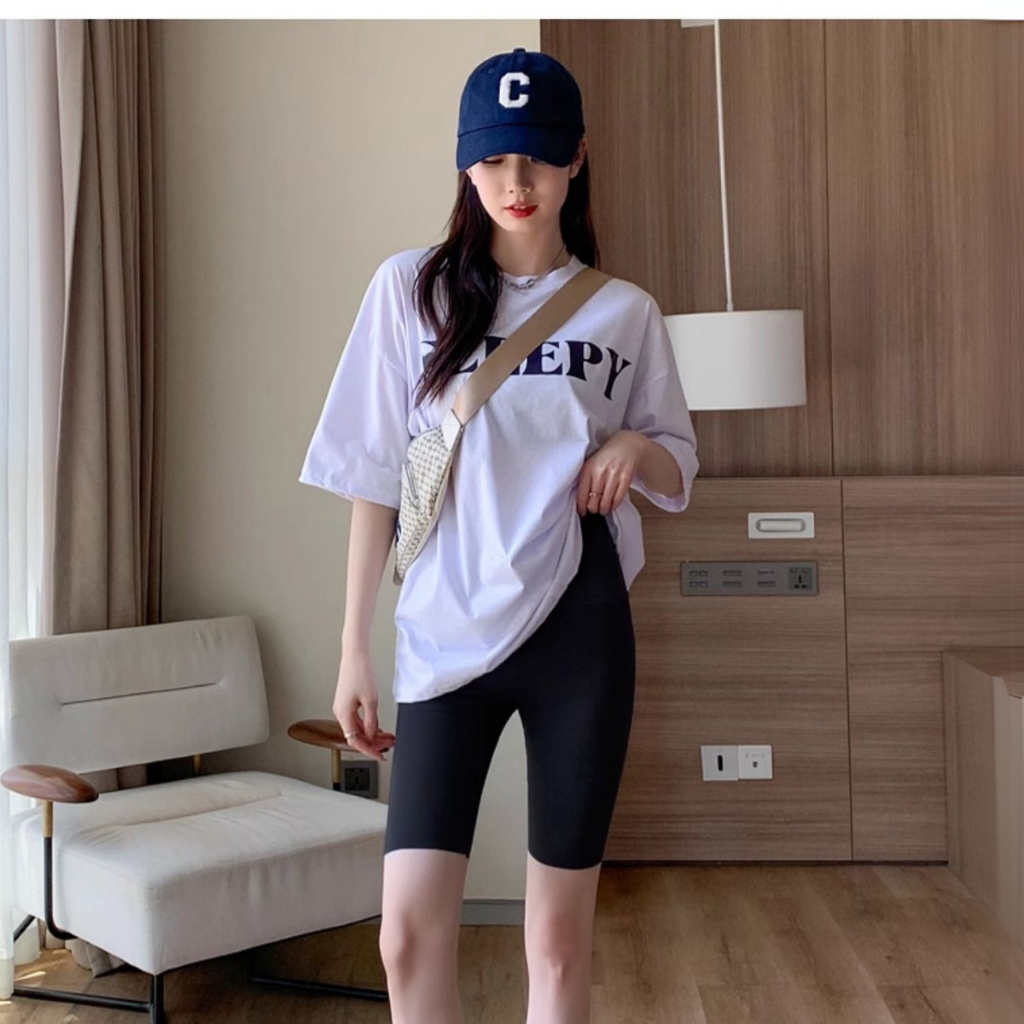 Quần Legging Nữ dáng lửng màu đen - Quần biker chất umi co giãn 4 chiều Loza LQ035224_thumbnail_5