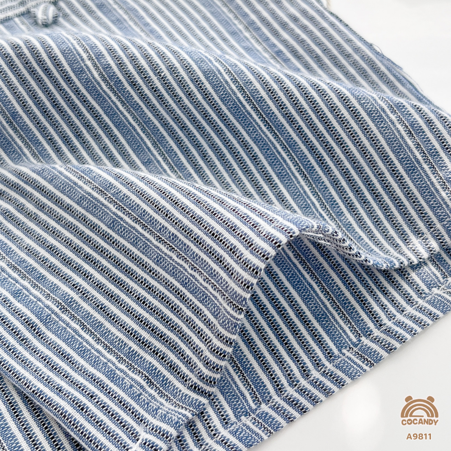 Áo dài kẻ XANH sơ mi phối túi mặt trăng_thumbnail_4