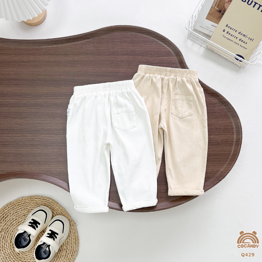 Quần dài kaki TRẮNG 2 túi ốp phối cúc_thumbnail_4