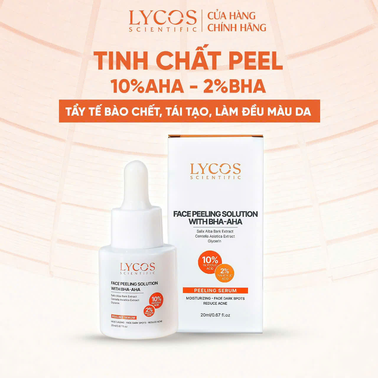 Tinh Chất Peel LYCOS 10%AHA – 2%BHA Tẩy Tế Bào Chết, Thông Thoáng Lỗ Chân Lông & Hỗ Trợ Làm Đều Màu Da 20ml_thumbnail_14