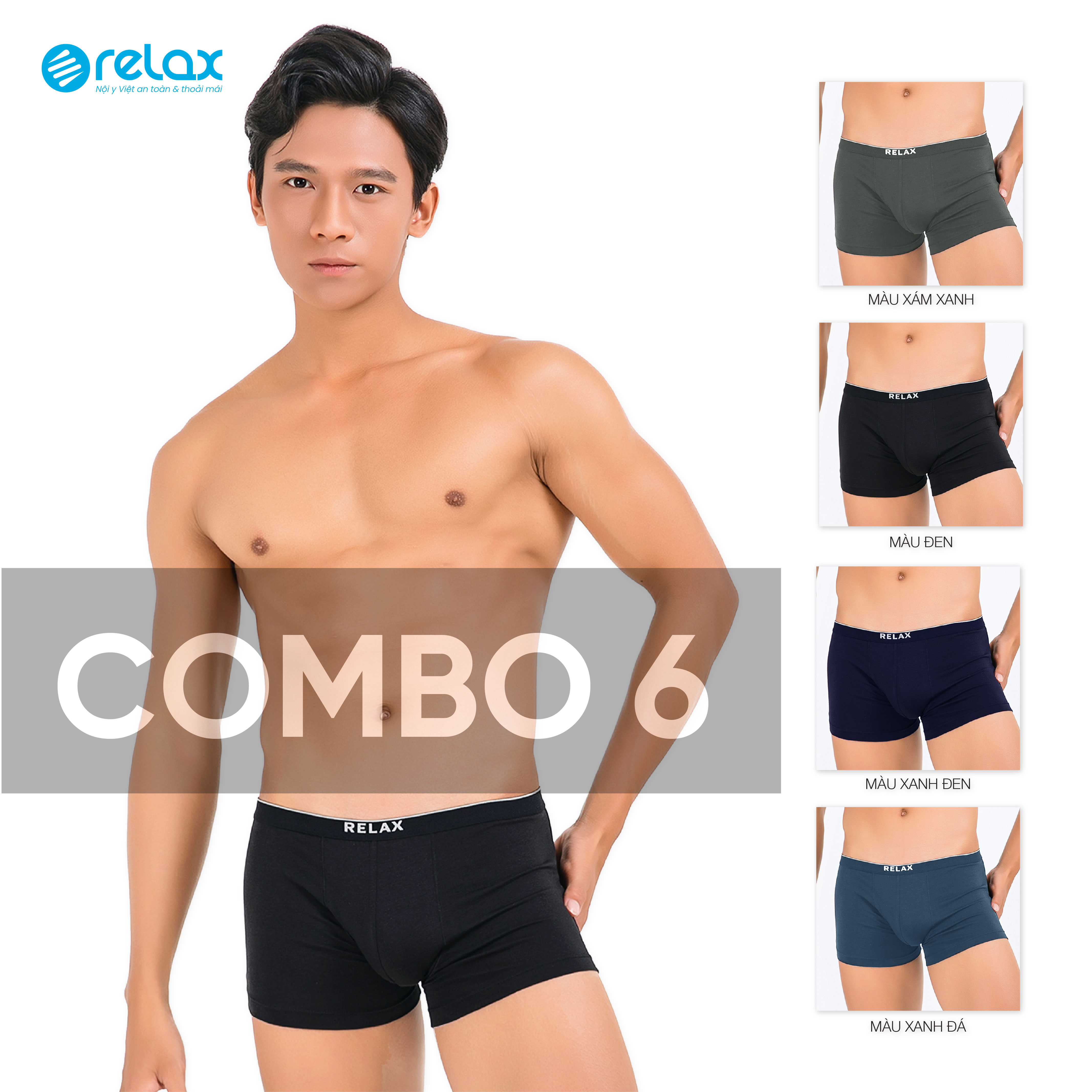 RLTK071 - COMBO 6 QUẦN LÓT NAM RELAX