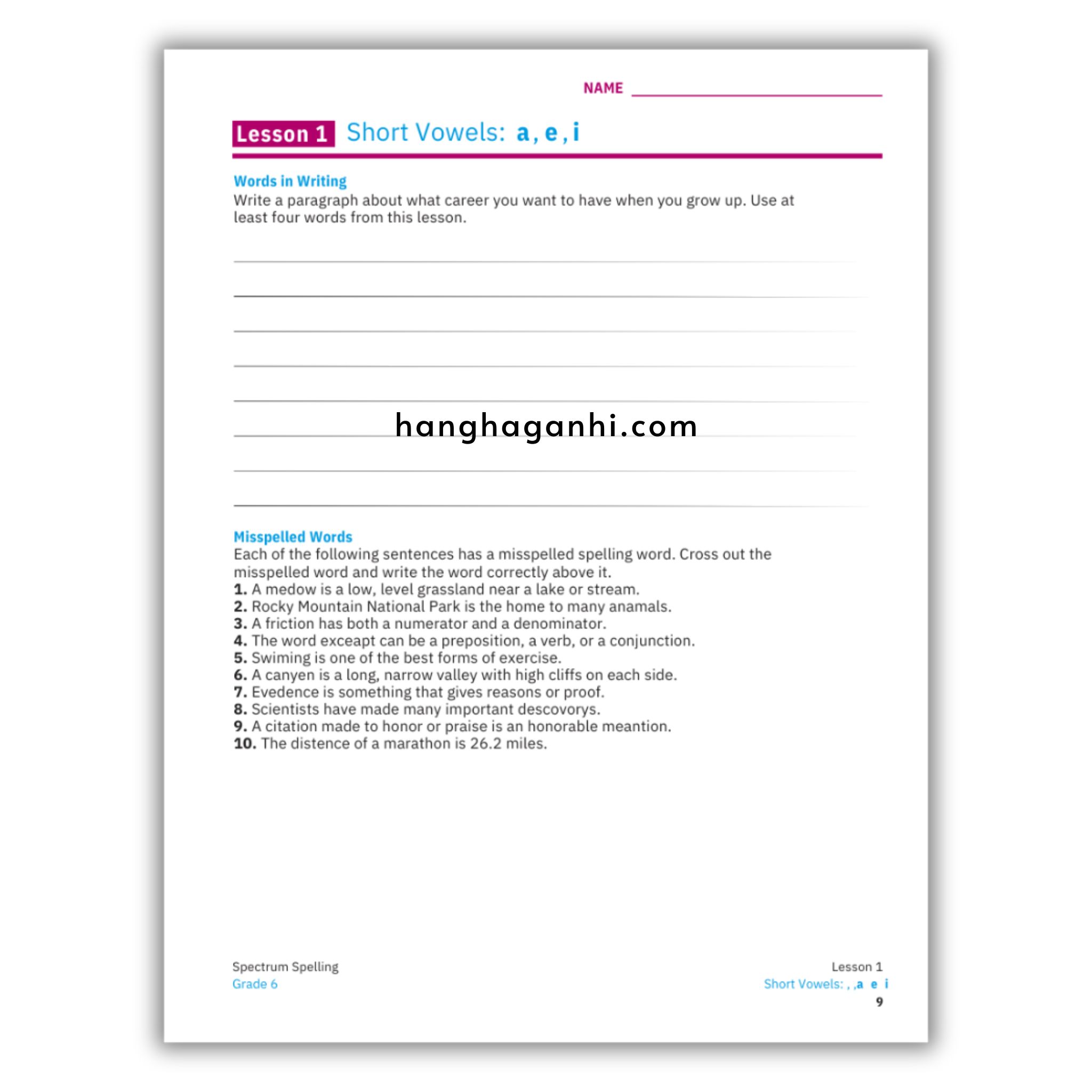 Sách Spectrum Spelling Workbook Grade 6_thumbnail_7