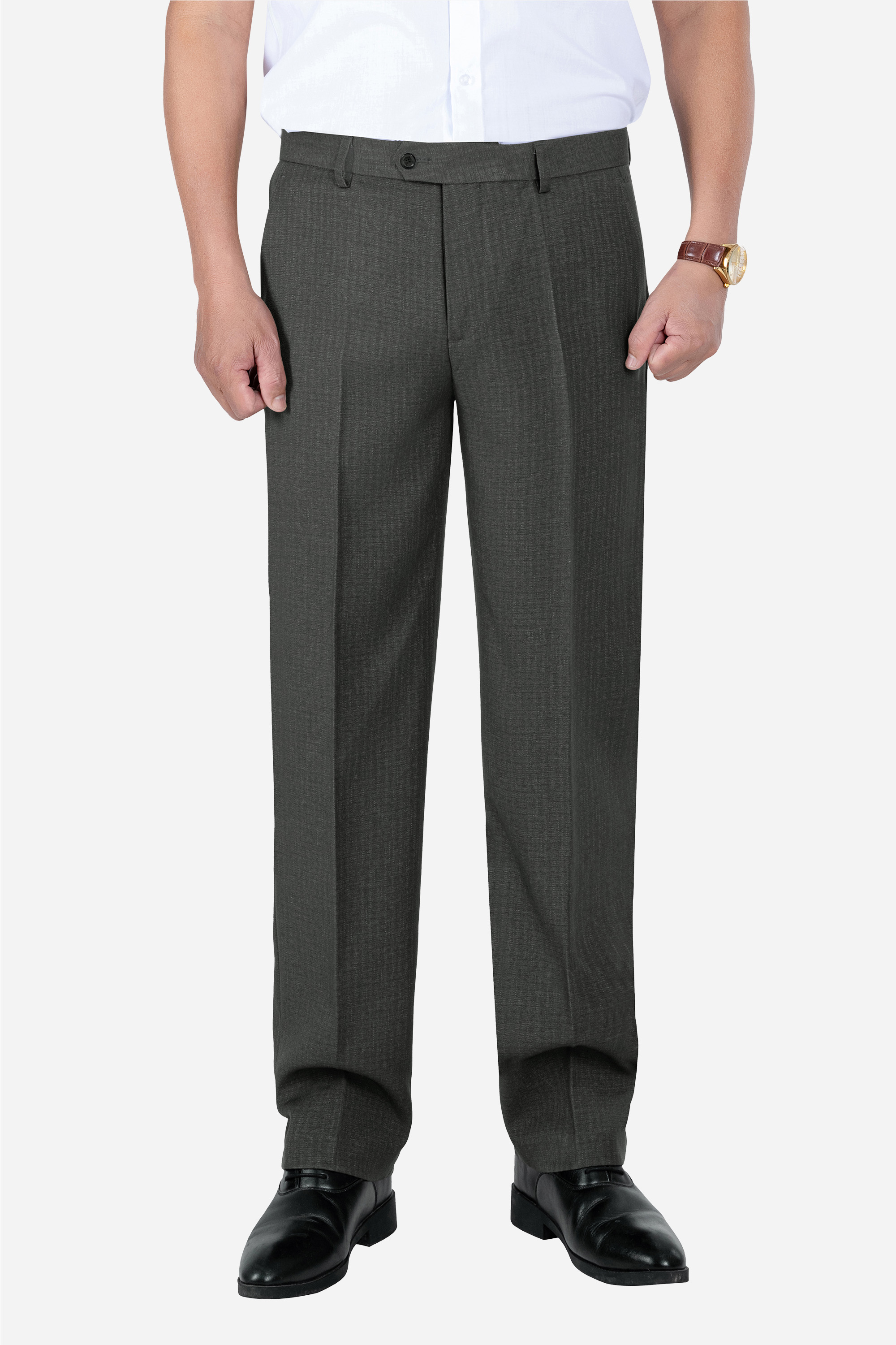 Quần Âu 0 Li Nam Trung Niên ANCHI Chất Liệu Cafe Phom Suông Ống Rộng