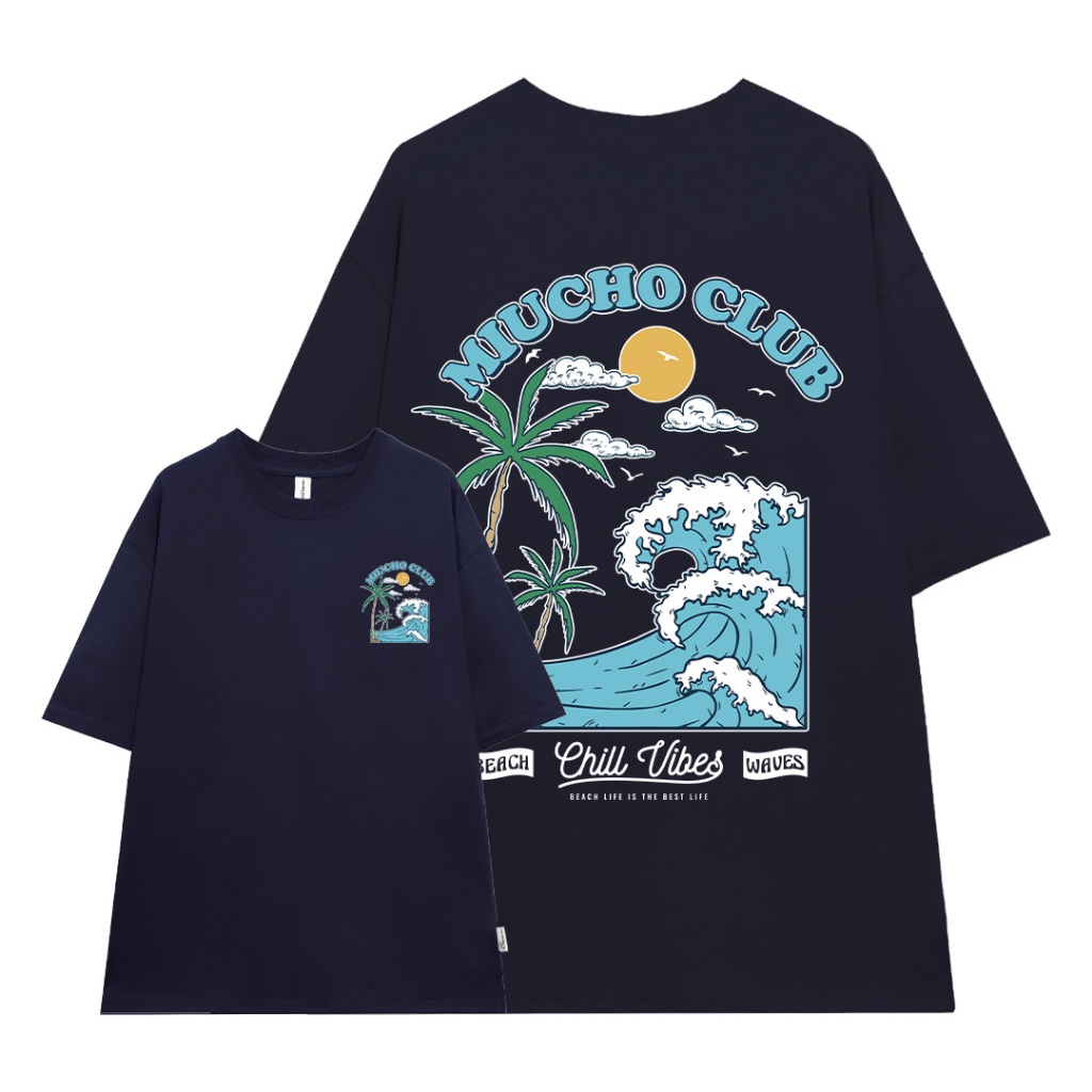 Áo phông nam mùa hè đi biển form rộng nhiều màu ATD1034 Miucho Man tay ngắn cổ tròn in mix_thumbnail_16