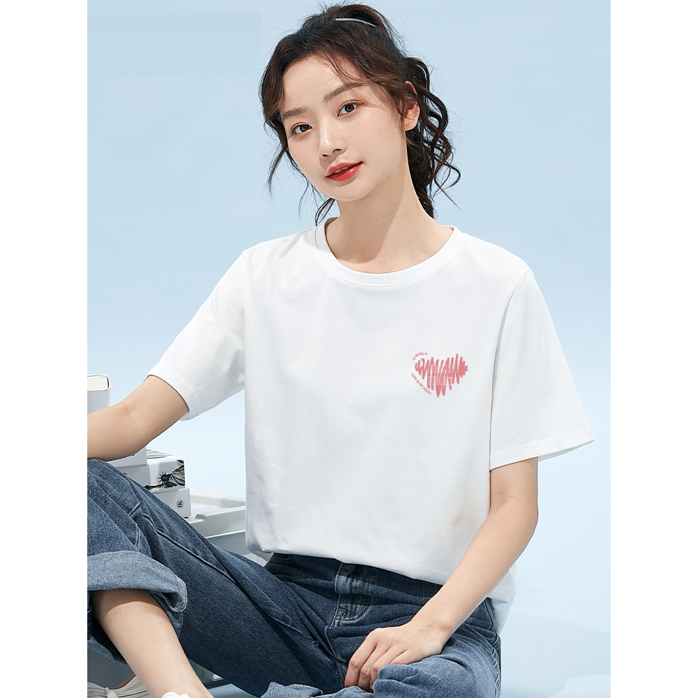 [Form rộng] Áo phông nữ hình tim nhỏ - LOZA CT4159_thumbnail_5