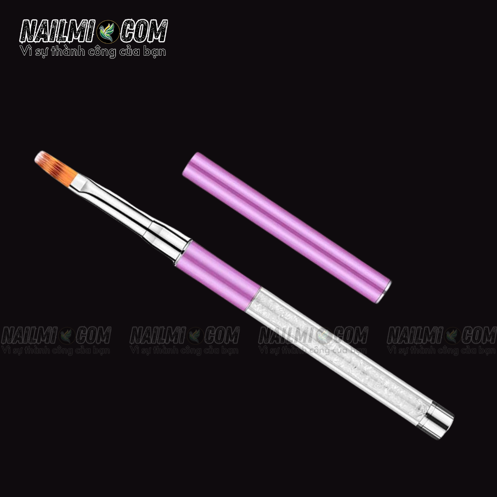 Cọ ombre - đầu dẹt lông thưa - Pengpeng - cán đá