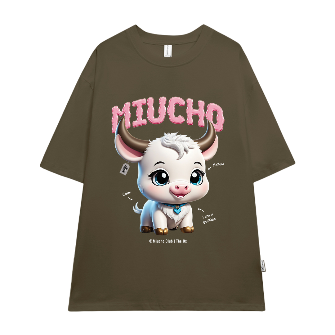 Áo thun form rộng 12 con giáp tuổi Sửu ATD1247 Miucho tay ngắn cổ tròn in mix_thumbnail_24