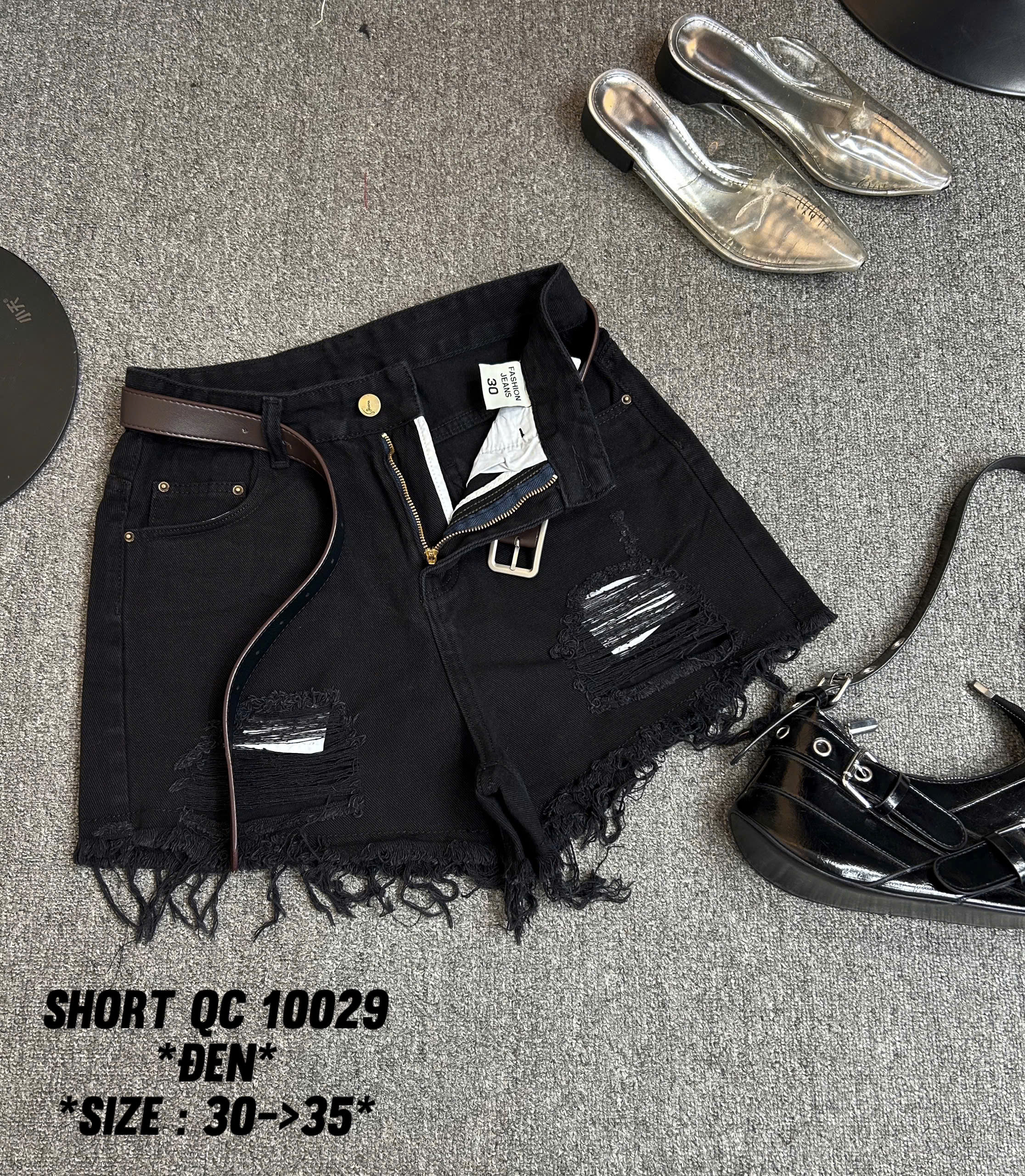 Quần short jean rách kiểu bigsize QSJ10029 dành cho nàng béo mập từ 55-90kg_thumbnail_4