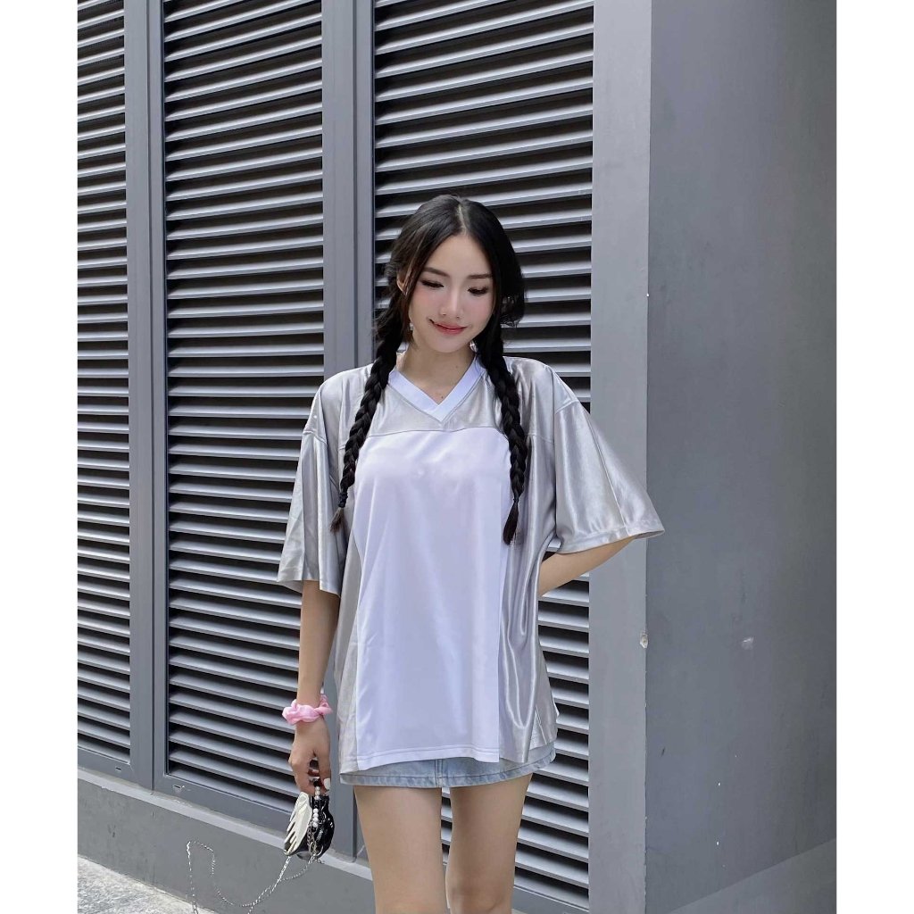Áo Jersey trơn form rộng local brand ATPT003 Miucho tay ngắn cổ tròn in basic_thumbnail_2