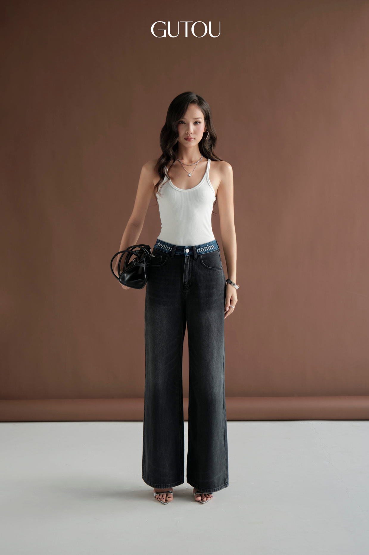 [ GUTOU ] Quần Jeans Suông Denim Label_thumbnail_2