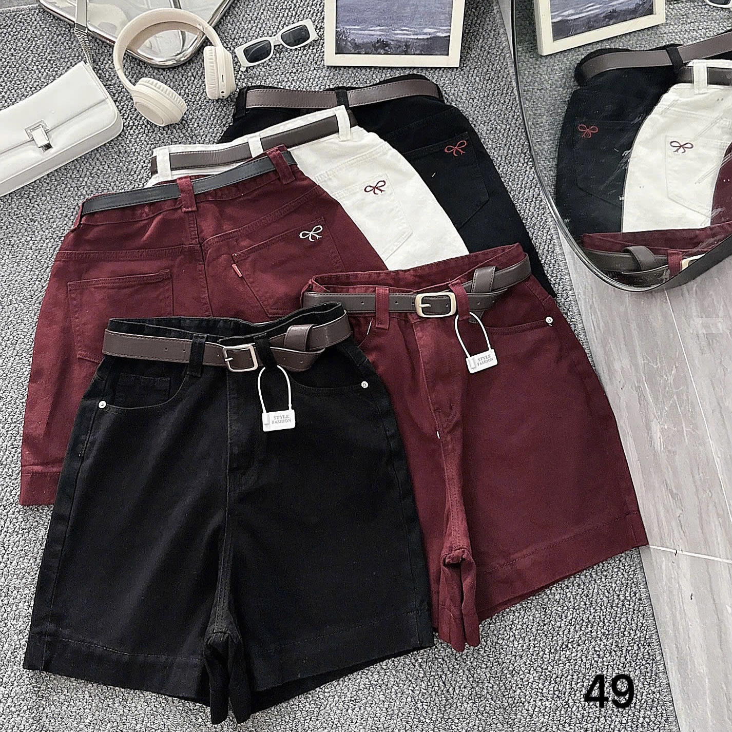 Quần short lửng thêu nơ kaki jean bigsize QSJ049 dành cho nàng béo mập từ 55-90kg_thumbnail_18