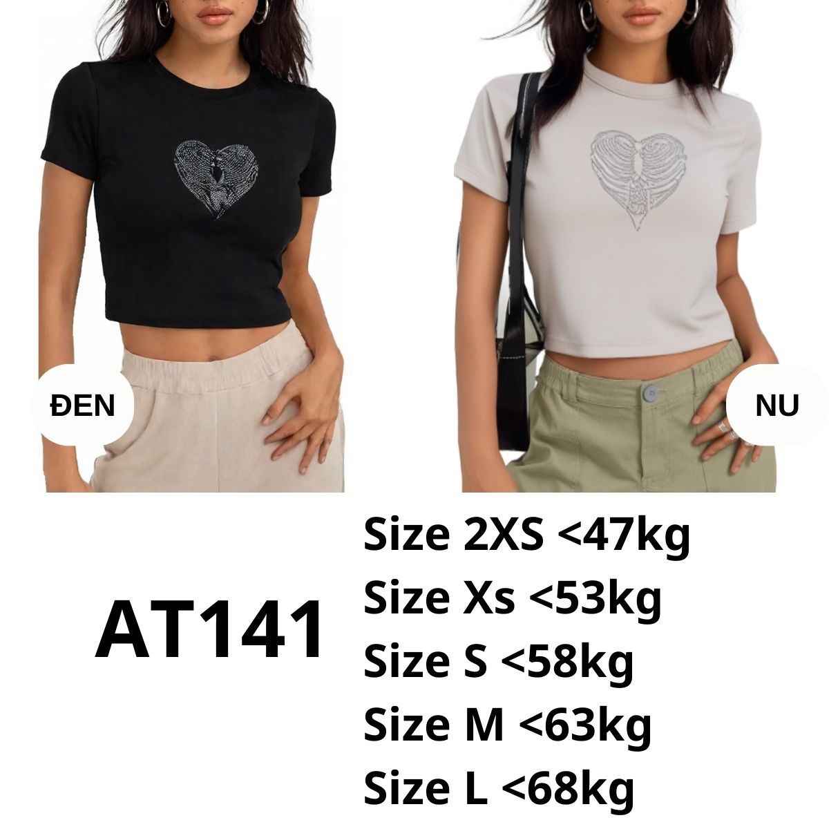 AT141- ÁO THUN GJ- CROP