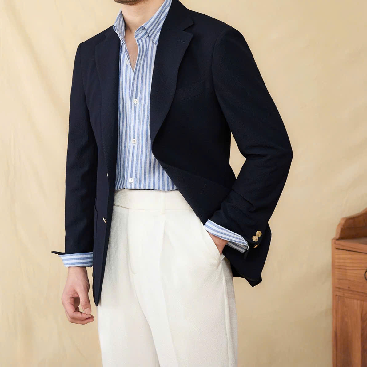 Roma Seersucker Blazer Season 2