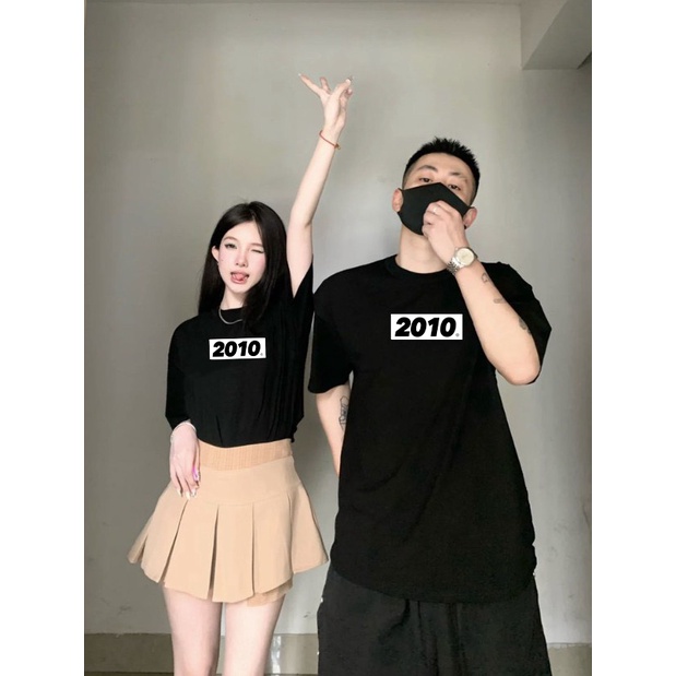 Áo thun unisex form rộng chất vải cotton dành cho nam nữ Miucho AT387 in năm sinh 201x_thumbnail_1