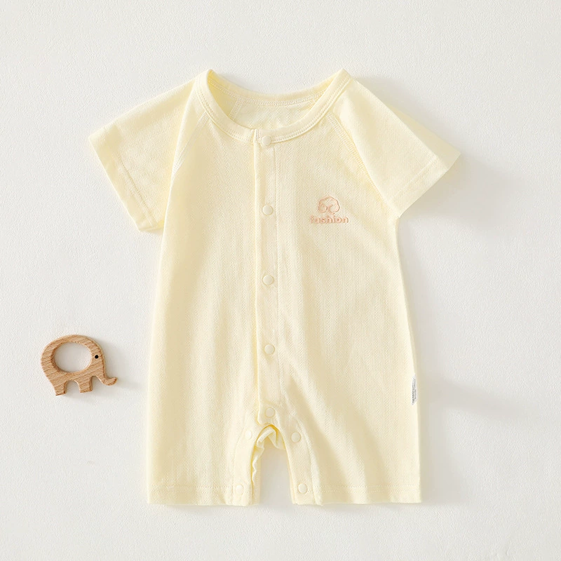 Áo liền thân trẻ em sơ sinh NGẮN TAY cotton mỏng 5A kháng khuẩn – Quần áo BodySuit mùa hè cho bé trai bé gái 0–12 tháng_thumbnail_9