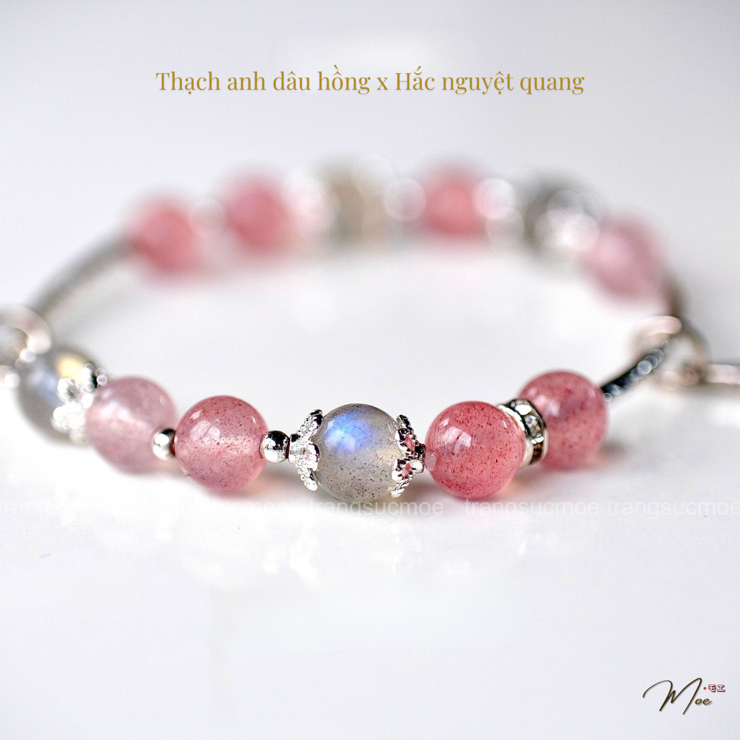 PT208 - Lắc tay đá phong thủy mix charm đuôi đá ngôi sao bạc (theo yêu cầu)_thumbnail_7