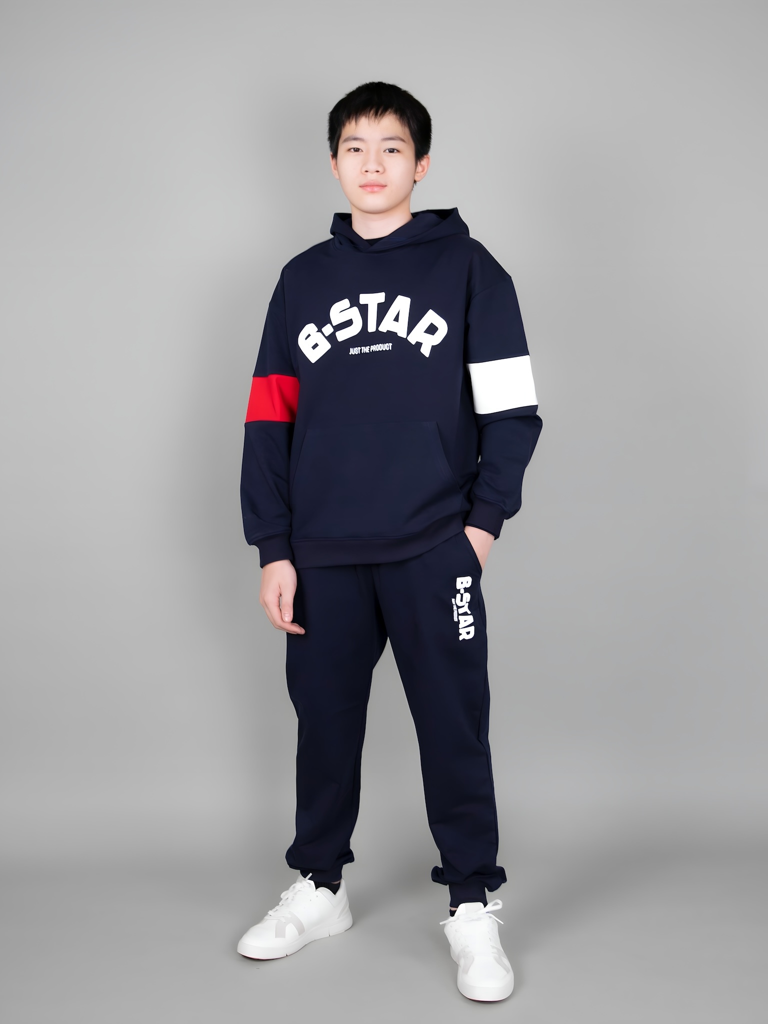 Quần nỉ da cá navy in chữ trắng_thumbnail_5