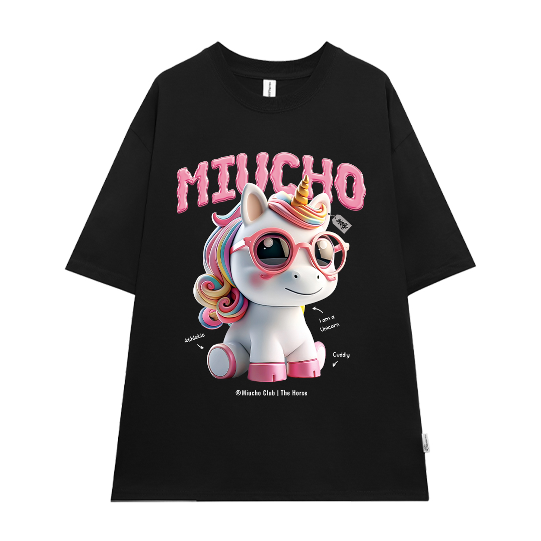 Áo thun form rộng 12 con giáp tuổi Ngọ ATD1245 Miucho tay ngắn cổ tròn in mix_thumbnail_9