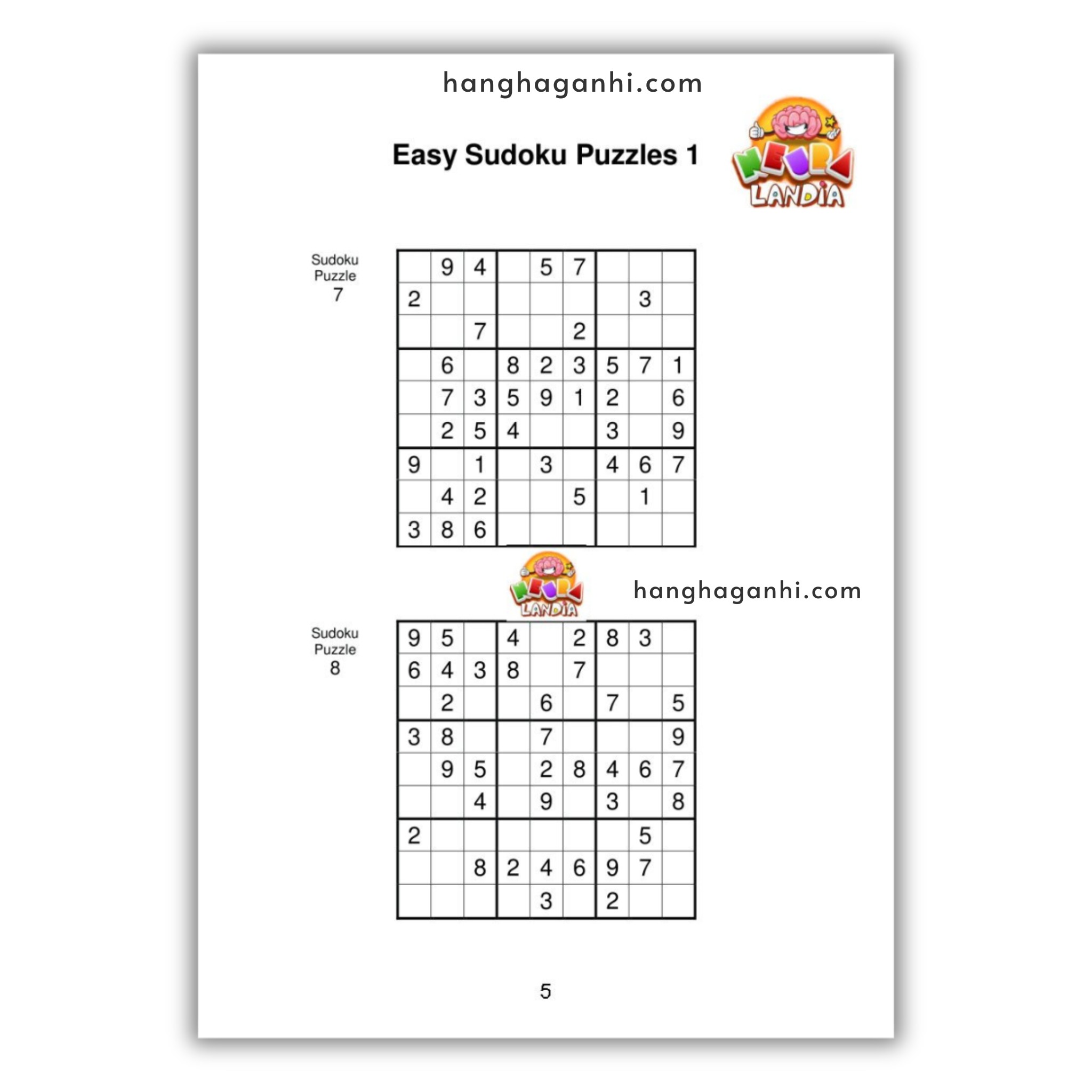 456 Sudoku Puzzles, Sách tư duy Neurotrainer có đáp án, dày gần 300 trang_thumbnail_1