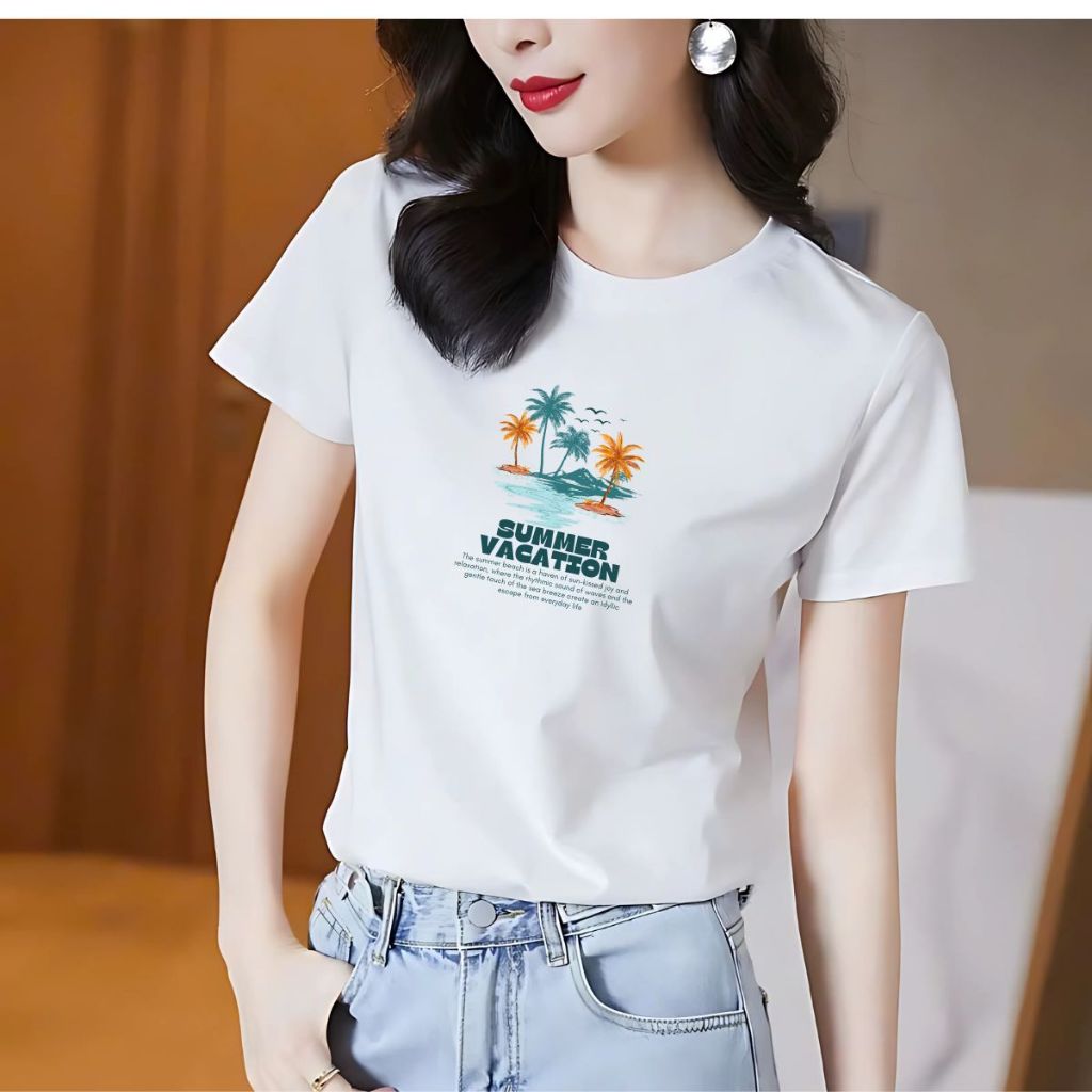 [Form Vừa] Áo phông nữ Loza nhiều màu Summer chất liệu thun cotton mềm mịn - Mã VT8134_thumbnail_3