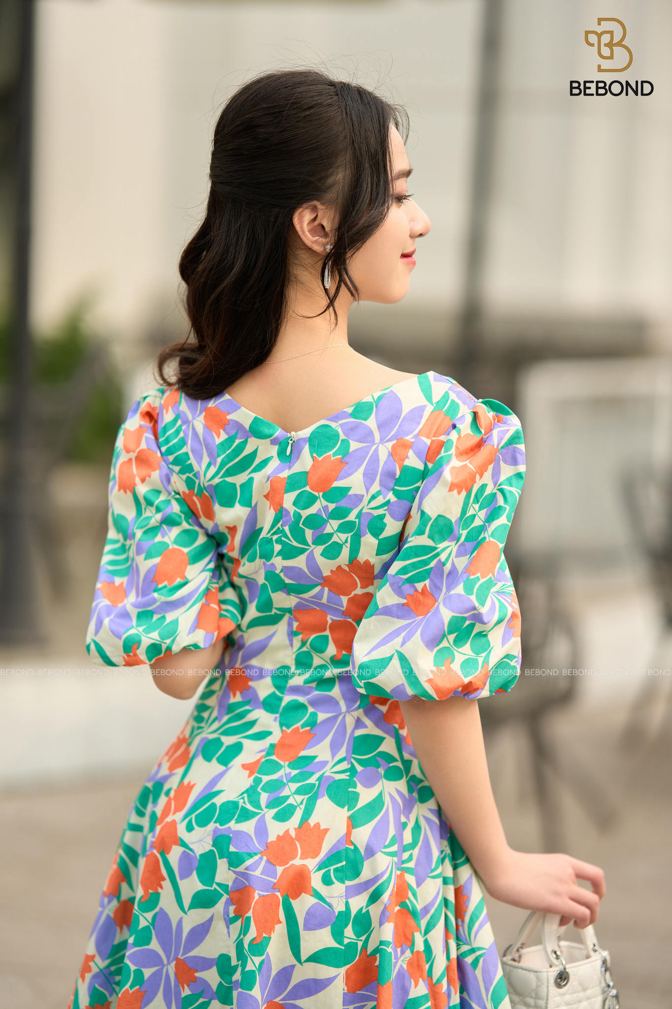 ĐẦM TAY BỒNG HOA XANH- DELIA DRESS_thumbnail_4