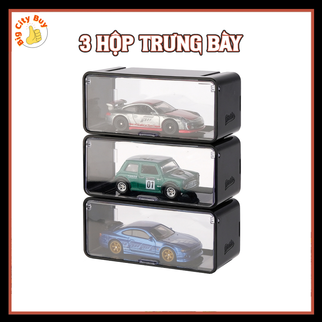 Hộp đựng, trưng bày xe mô hình tỉ lệ 1/64 bằng nhựa acrylic trong suốt 8 ngăn chứa xe_thumbnail_3