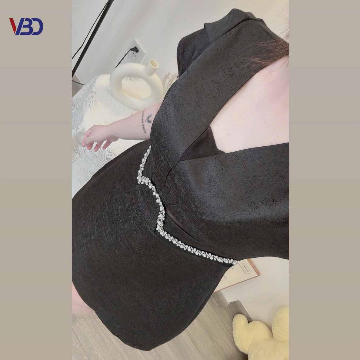 Đầm kiểu khoét eo phối lưới kiểu bigsize DA134 dành cho nàng béo mập từ 55-95kg_thumbnail_5