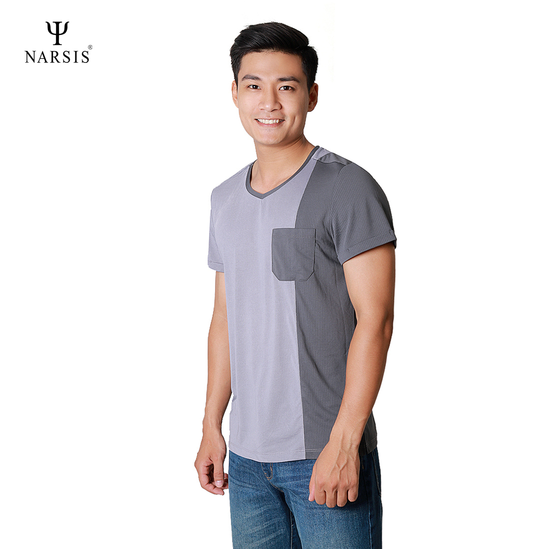 ÁO NAM CT NARSIS D8050 NARSIS CHẤT LIỆU THOÁNG MÁT, DỄ CHỊU, THOẢI MÁI CẢ NGÀY, DỄ VẬN ĐỘNG_thumbnail_2