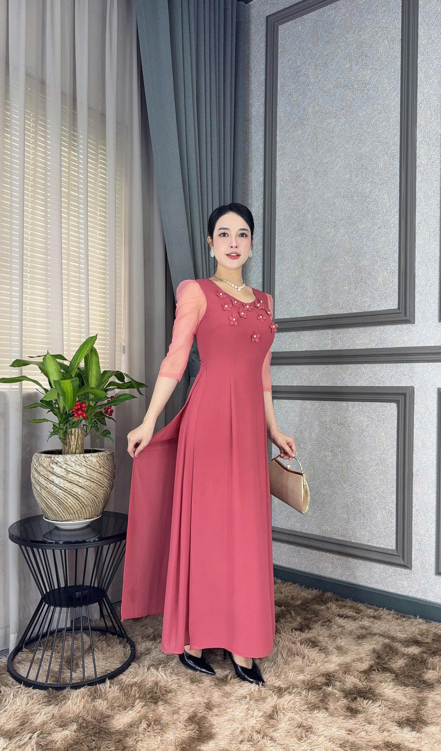 Đầm giả áo dài - Y1259 - Thương hiệu Zonbig_thumbnail_3