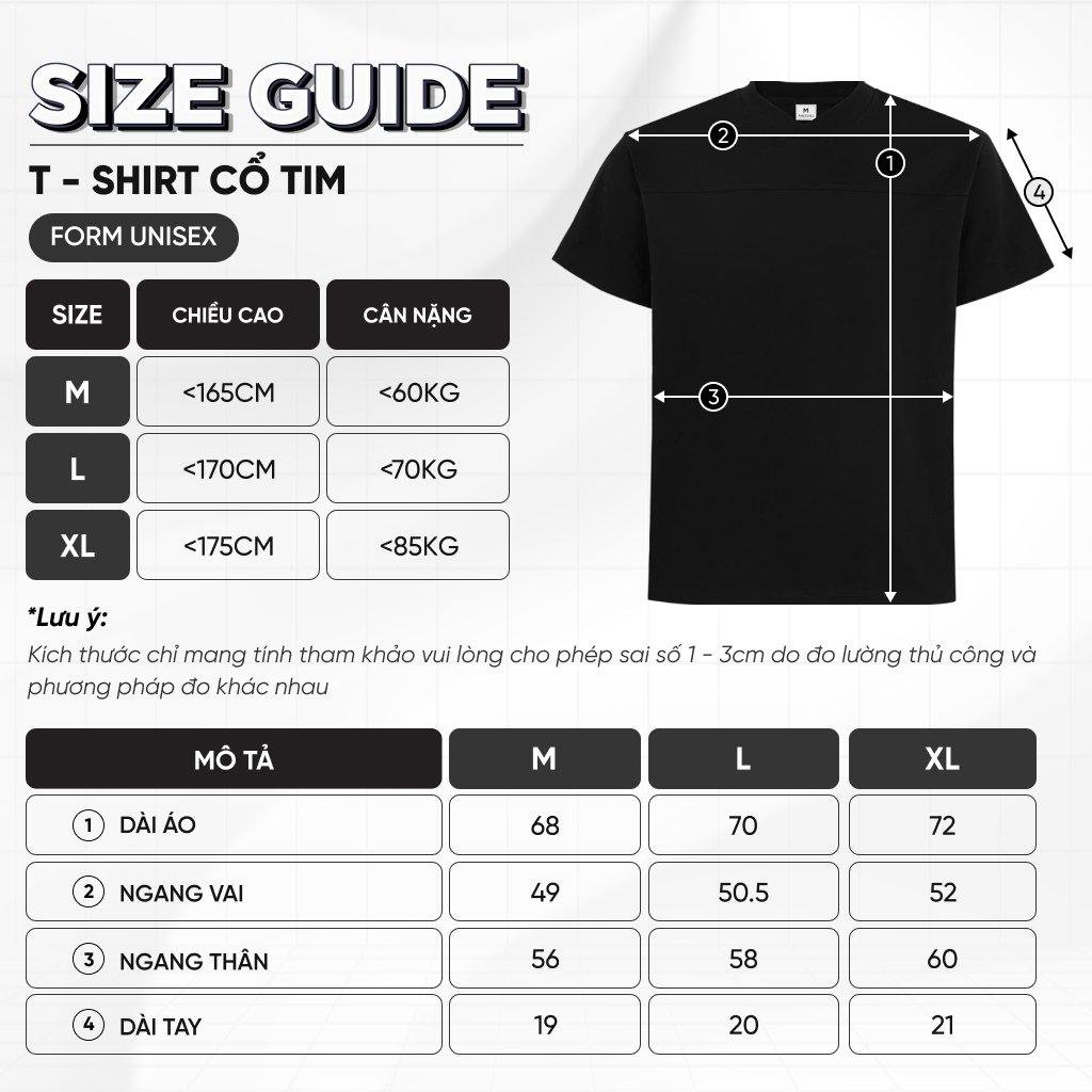 Áo thun form rộng cổ tim Miucho AT00038 vải 2c 240gsm_thumbnail_2