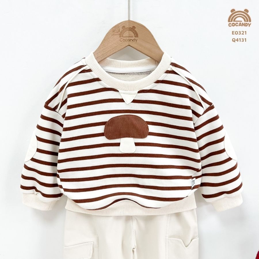 Áo dài kẻ NÂU họa tiết cây nấm_thumbnail_1