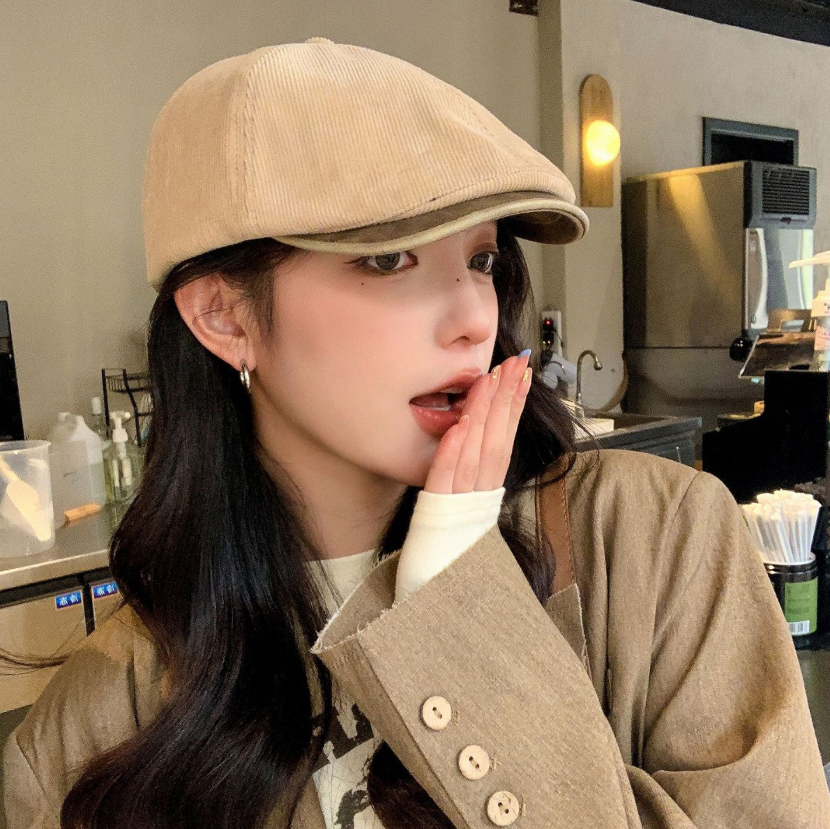 Mũ beret vải nhung tăm nam & nữ HZ2440_thumbnail_20