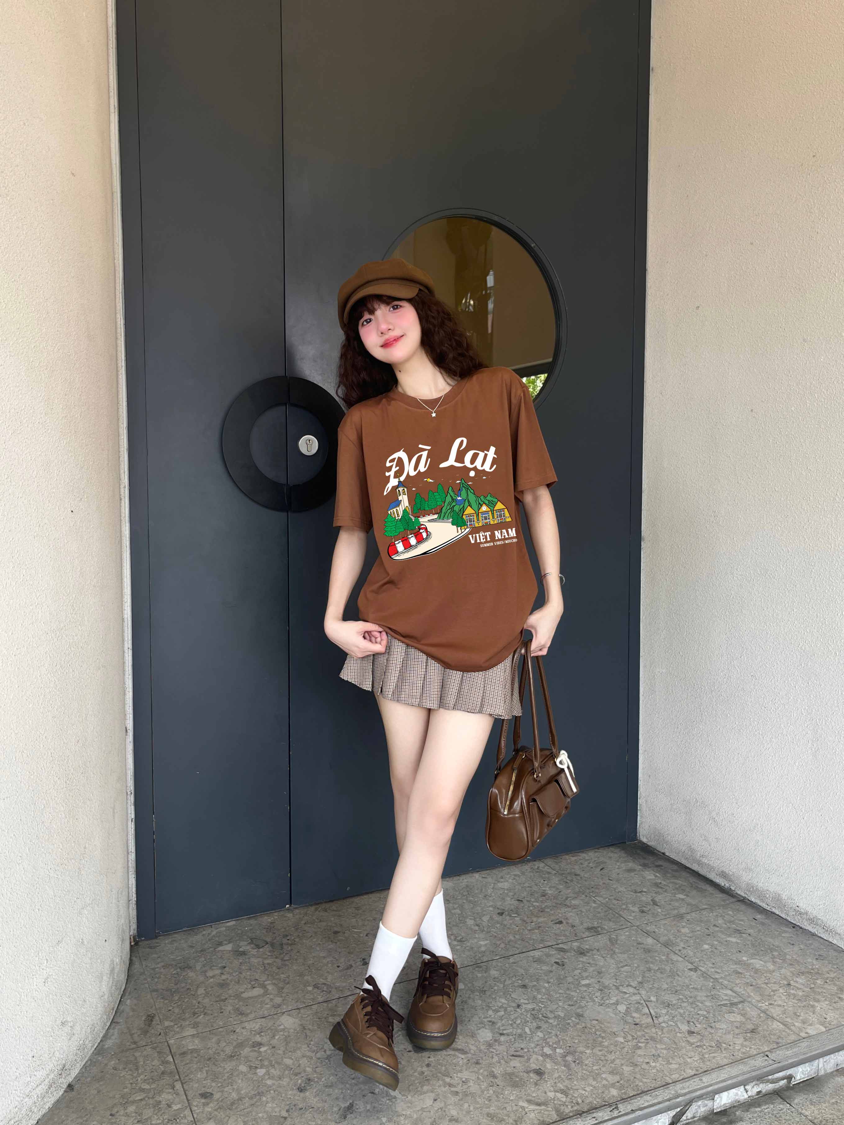 Áo thun du lịch Đà Lạt ATD1263 Miucho vải cotton thoáng mát in mix_thumbnail_6