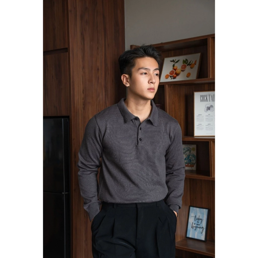 Áo Polo Henry Len Lông Thỏ Form Regular_thumbnail_5