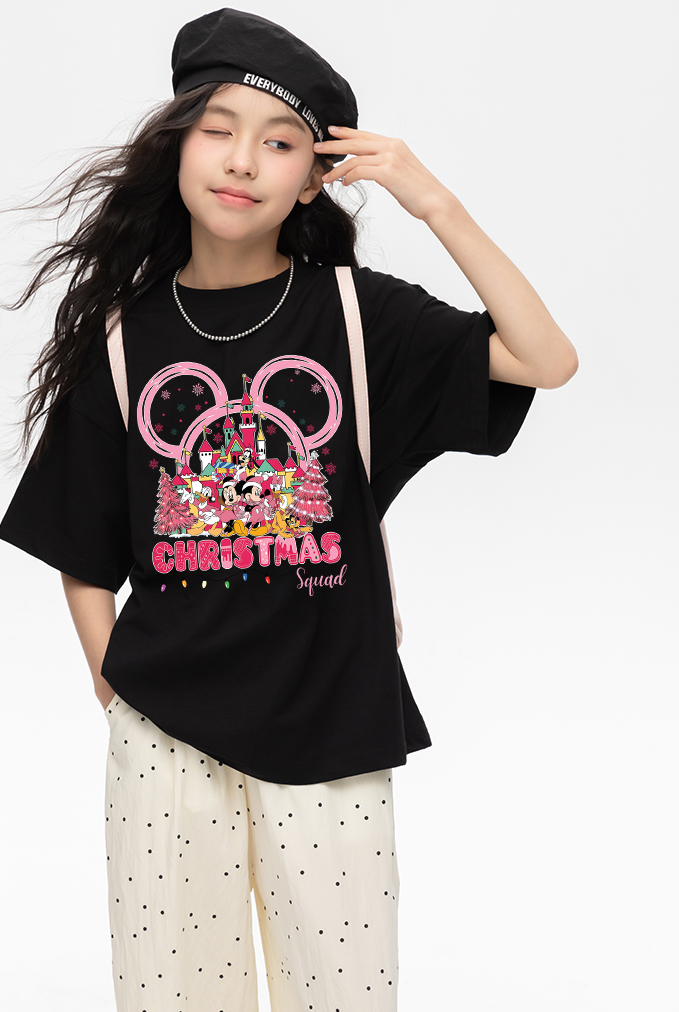 Áo thun bé gái giáng sinh noel from rộng chất vải cotton thoáng mát AED1707 Miucho Kid in artwork_thumbnail_4