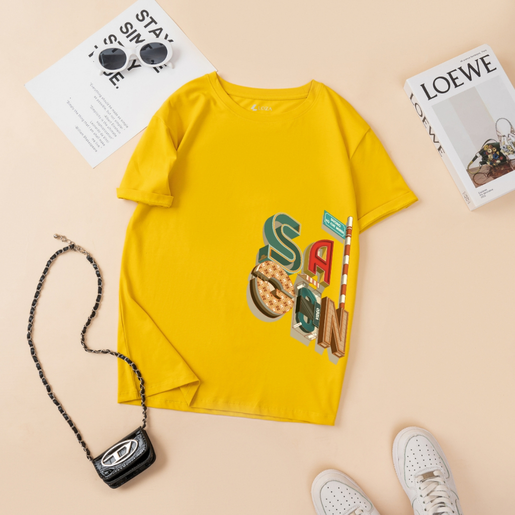 [Form rộng] Áo thun Du Lịch Sài Gòn 2025 - Áo phông nữ thời trang Loza G309