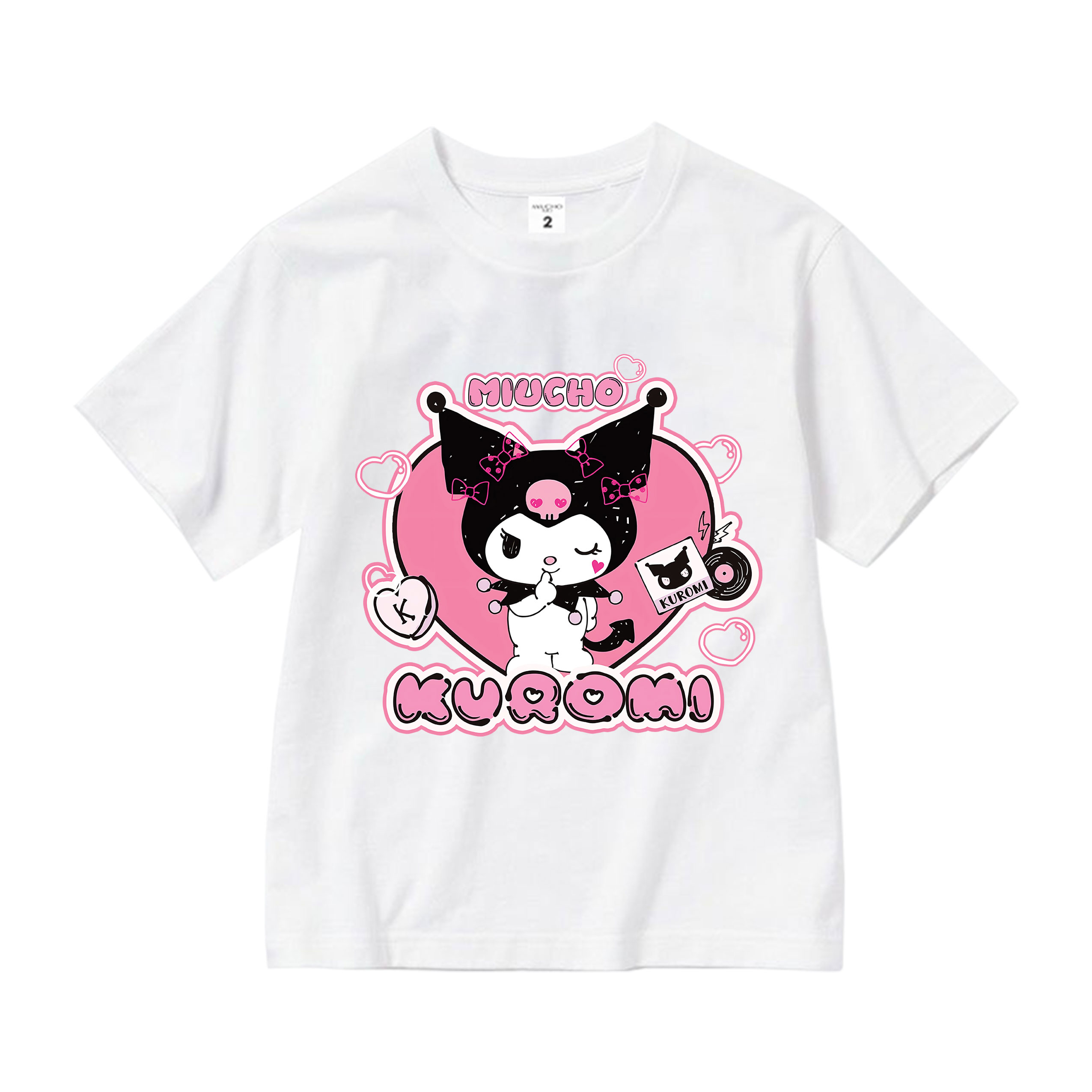 Áo thun bé gái KUROMI form rộng chất vải cotton thoáng mát AED1521 Miucho Kid in graphic_thumbnail_10