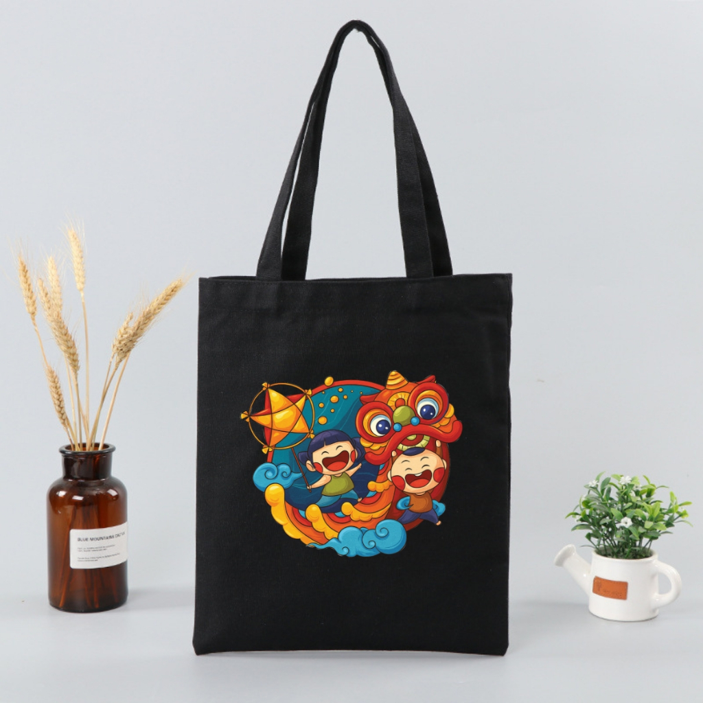 Túi tote in hình Tết Trung thu - Túi vải canvas kích thước 33x37cm đựng vừa A4  và laptop - TOTE27_thumbnail_11