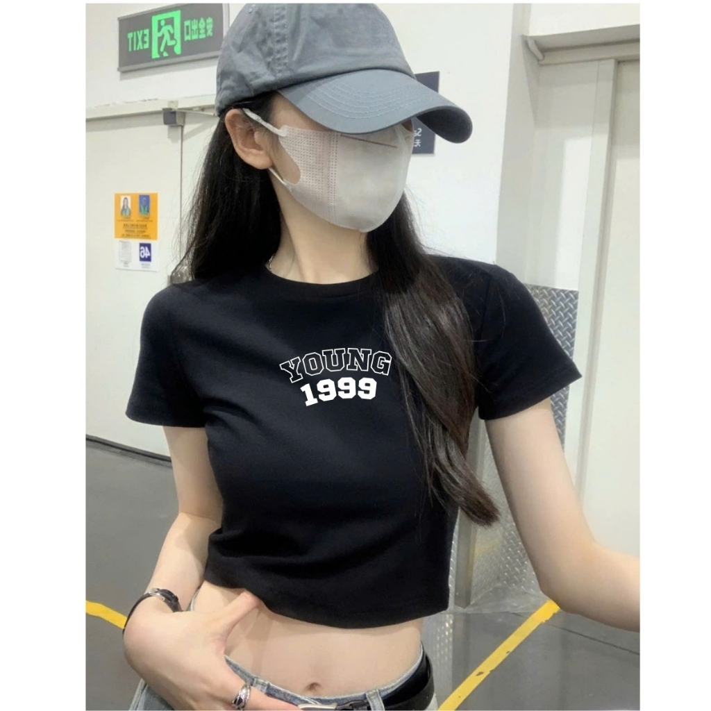 [Form Ôm] Áo croptop nữ ôm body màu đen - Áo thun croptop nữ LOZA G0289_thumbnail_11