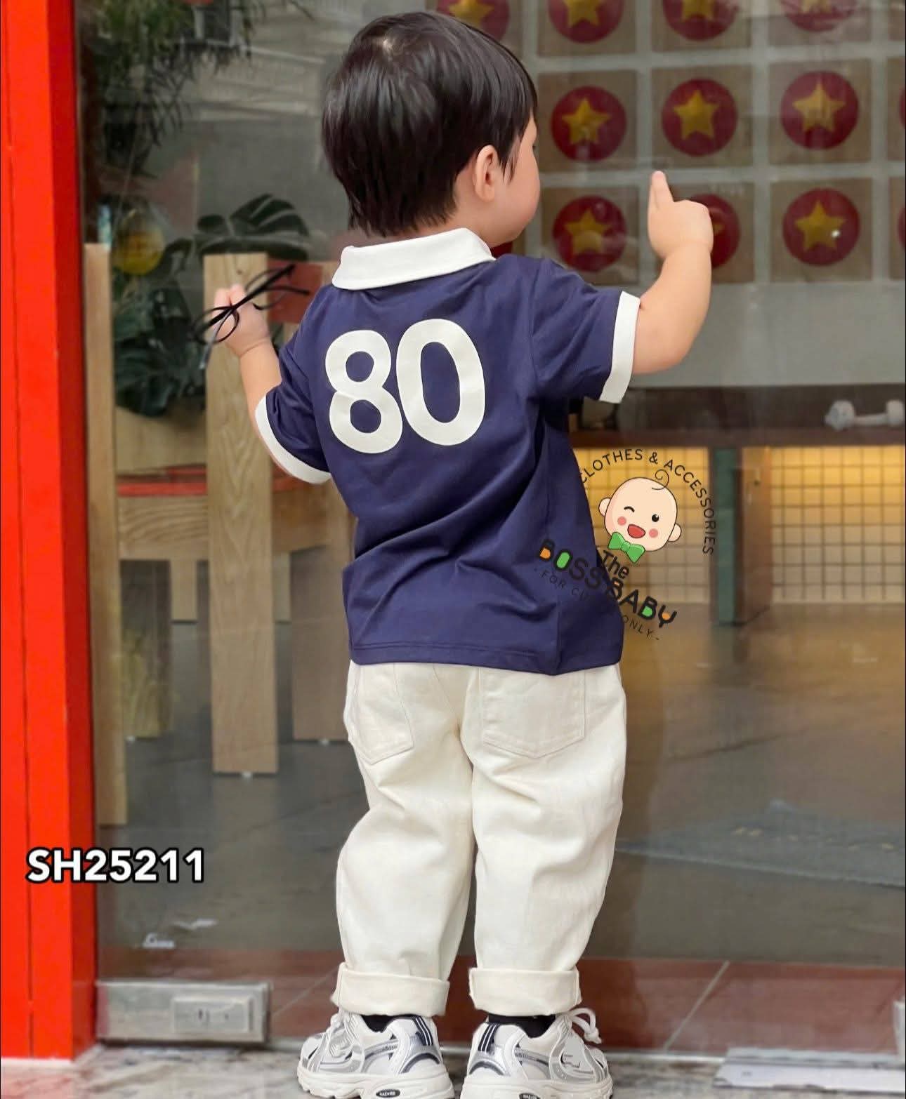 Set bộ polo xanh quần dài jean trắng SHARPFLOW_thumbnail_3