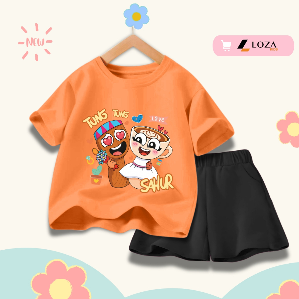 Bộ đồ bé gái in hình 