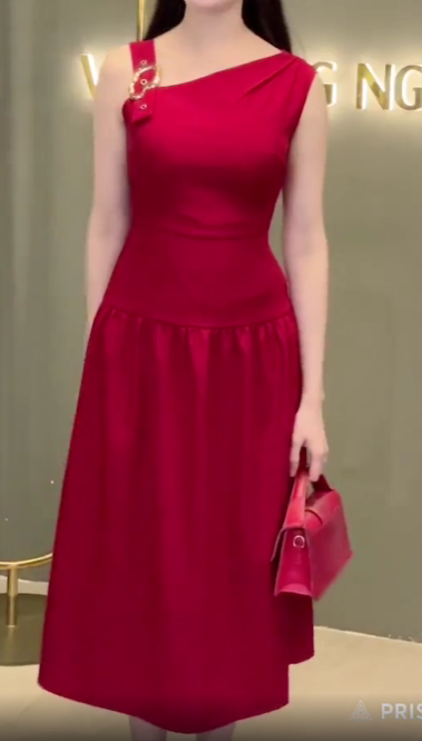 Đầm Xòe Lệch Vai Đai_thumbnail_5