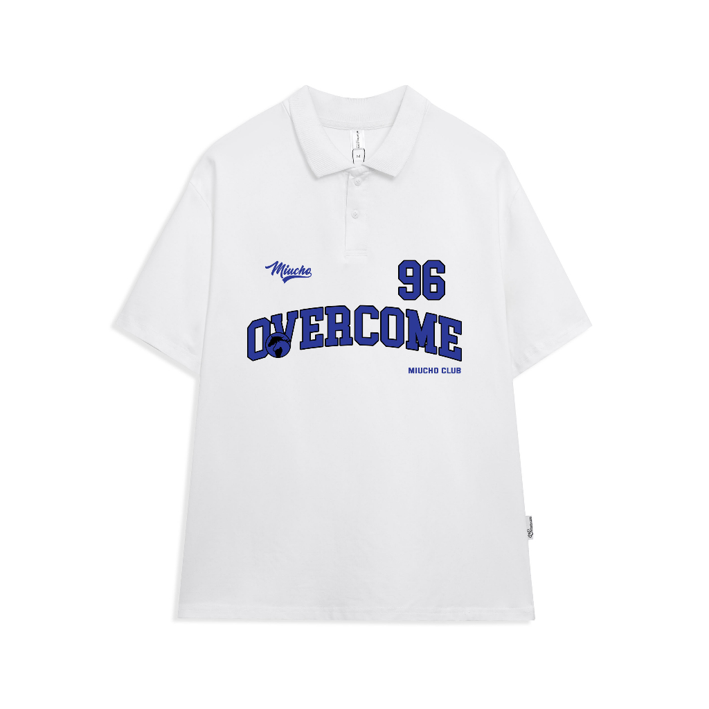 Áo polo nam form rộng đẹp PLD176 Miucho Man tay lỡ vải cotton mềm mại cho nam Typography_thumbnail_0