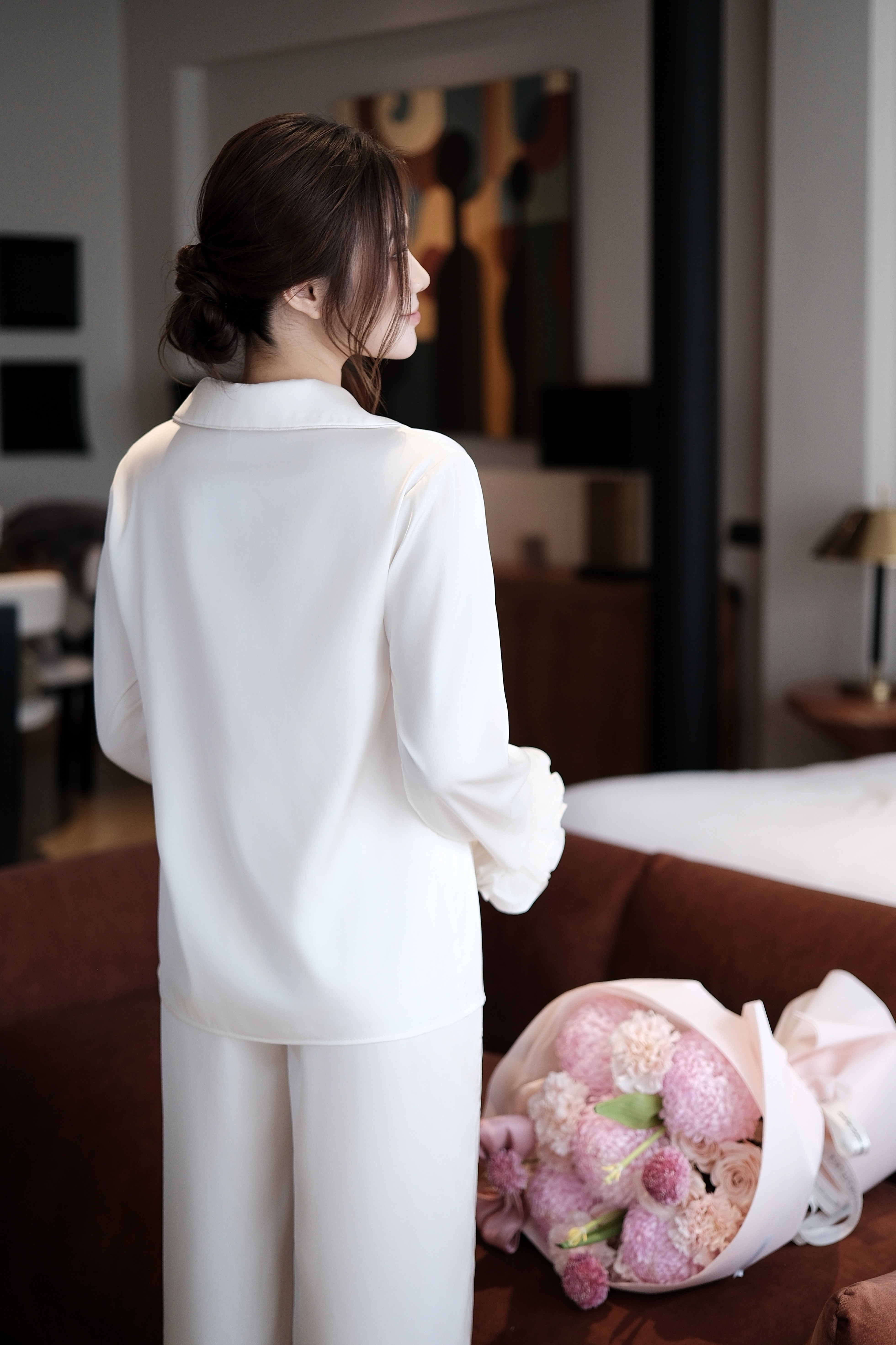 Bộ Lụa Áo Dài Tay, Quần Dài BN639_thumbnail_9