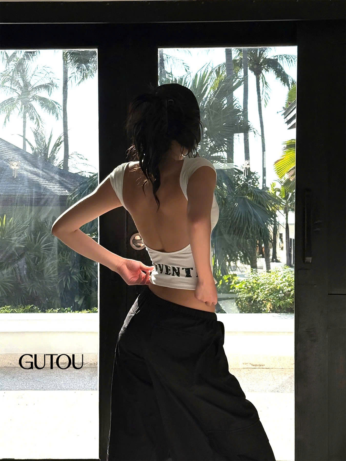 [ GUTOU ] Áo Cổ Rộng In Chữ ROVENTE_thumbnail_3