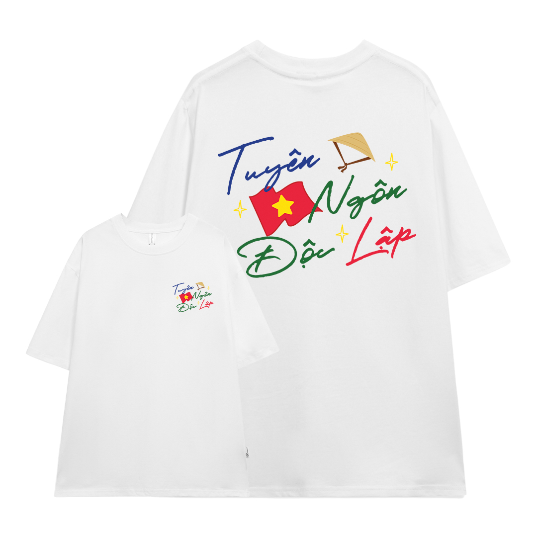 Áo thun Việt Nam form oversize ATD2445 Miucho vải cotton mềm mại thoáng mát cổ tròn in mix_thumbnail_0