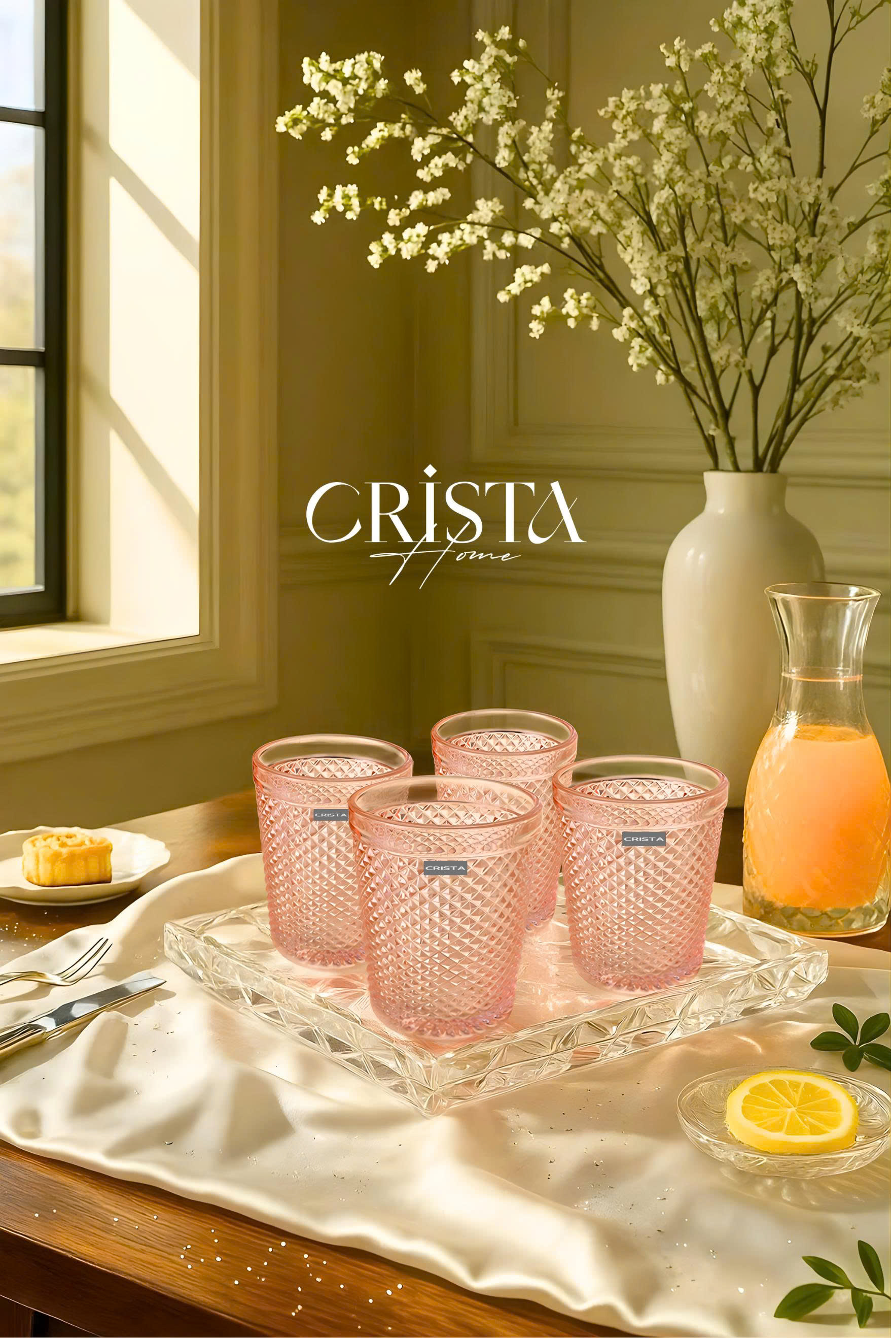 Bộ 4 cốc thủy tinh CRISTA HOME  vân kim cương 300ml_thumbnail_21