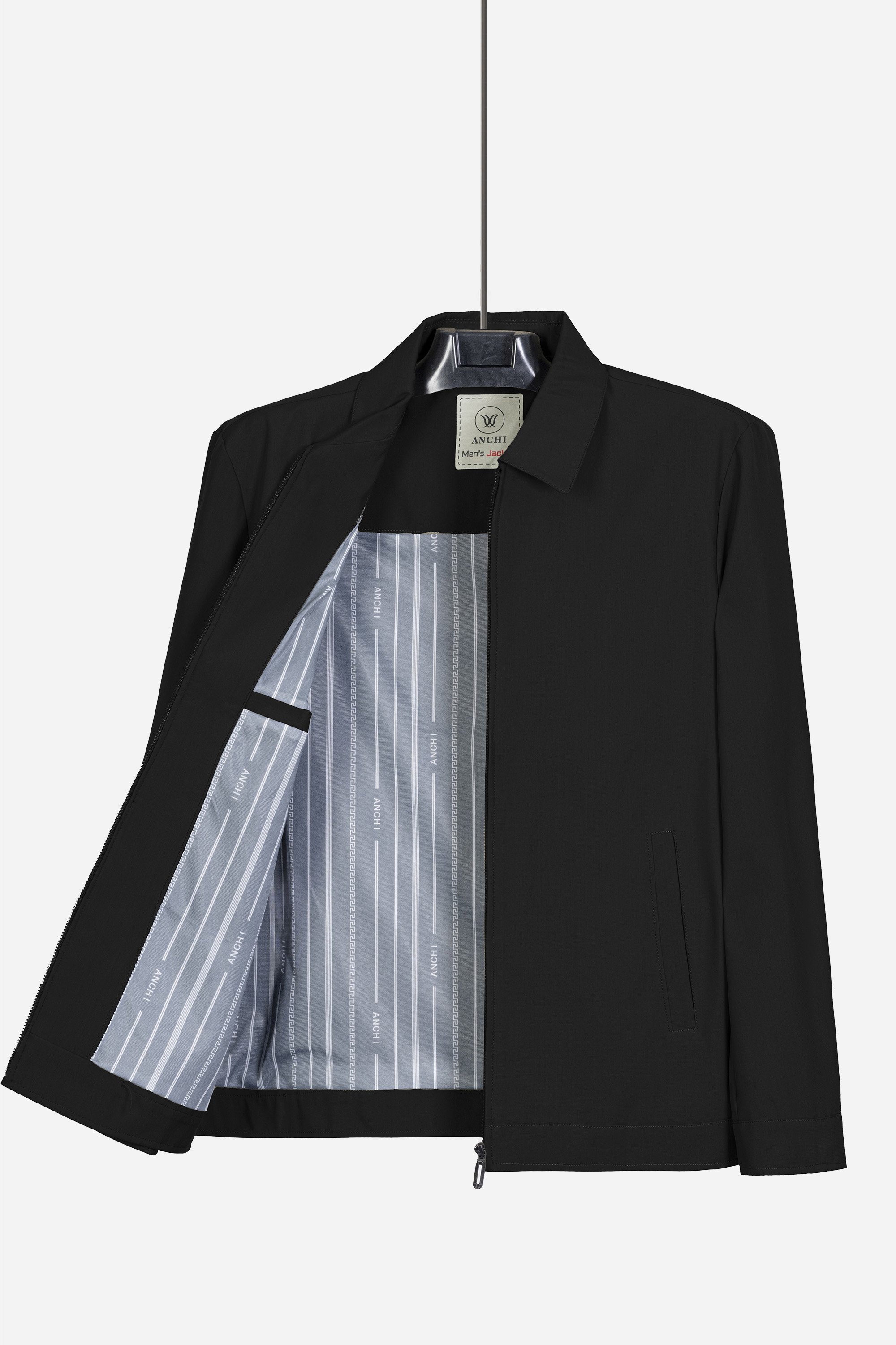 Áo Khoác Trơn Cổ Bẻ Trung Niên ANCHI Chất Liệu Poly Cao Cấp_thumbnail_17