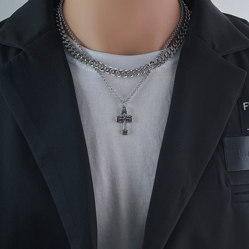 Bộ dây chuyền Cuban Cross_thumbnail_2