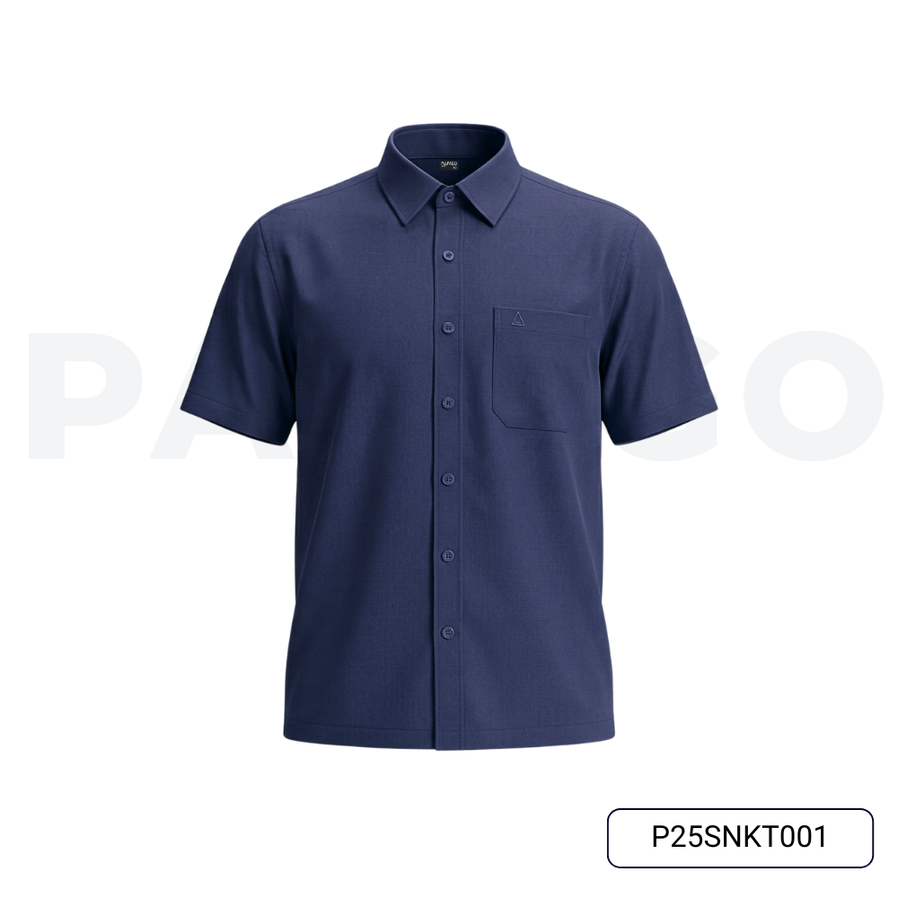 Áo sơ mi nam trung niên PAPAGO tay ngắn vải kate màu trơn_thumbnail_9